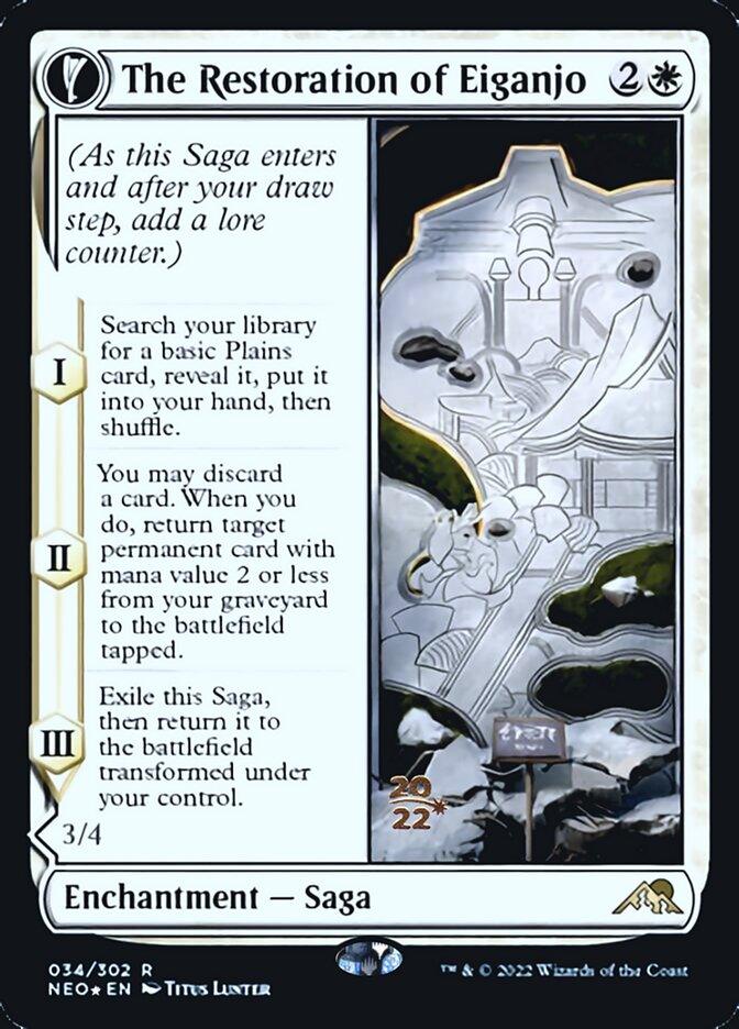 The Restoration of Eiganjo // Architect of Restoration [Kamigawa: Neon Dynasty Prerelease Promos] - Trinity Hobby