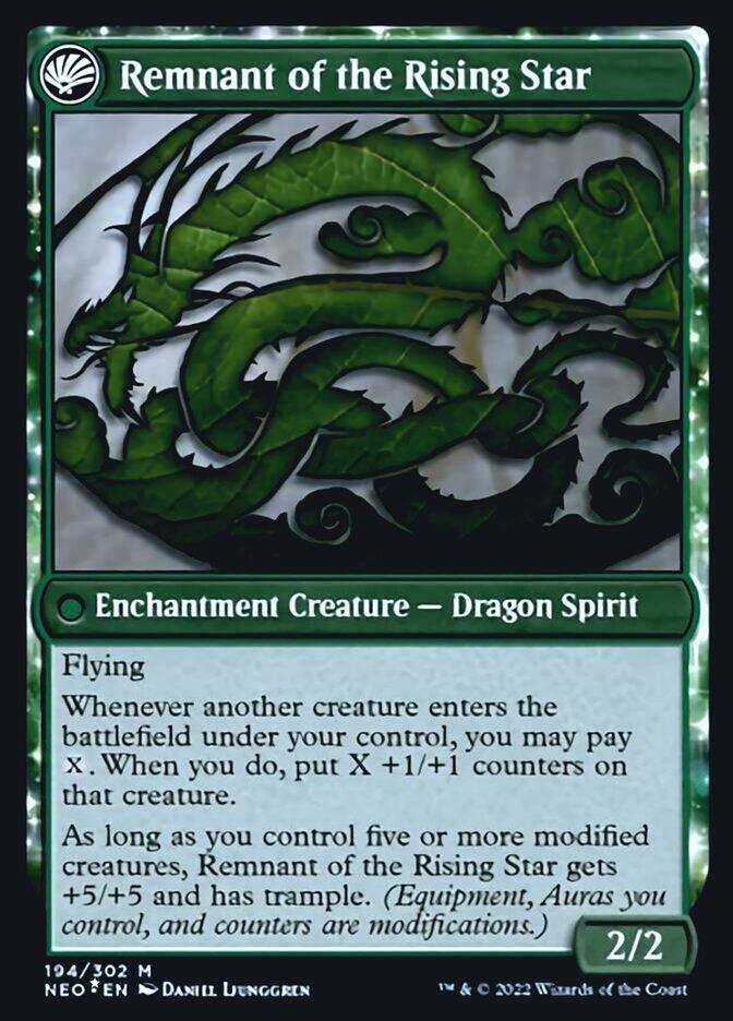Jugan Defends the Temple // Remnant of the Rising Star [Kamigawa: Neon Dynasty Prerelease Promos] - Trinity Hobby