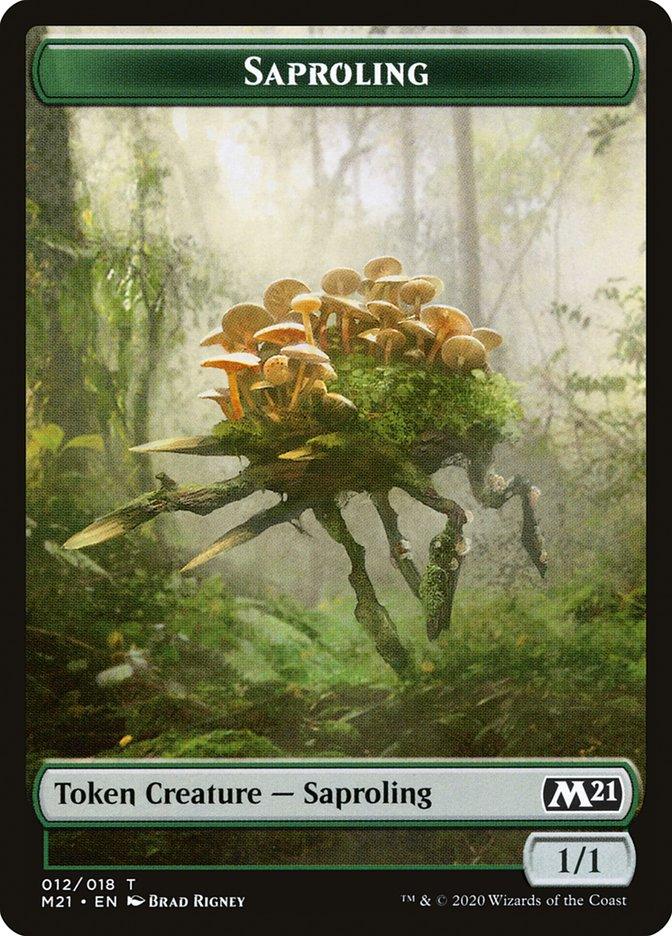 Angel // Saproling Double-Sided Token [Core Set 2021 Tokens] - Trinity Hobby