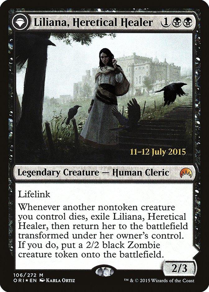 Liliana, Heretical Healer // Liliana, Defiant Necromancer [Magic Origins Prerelease Promos] - Trinity Hobby