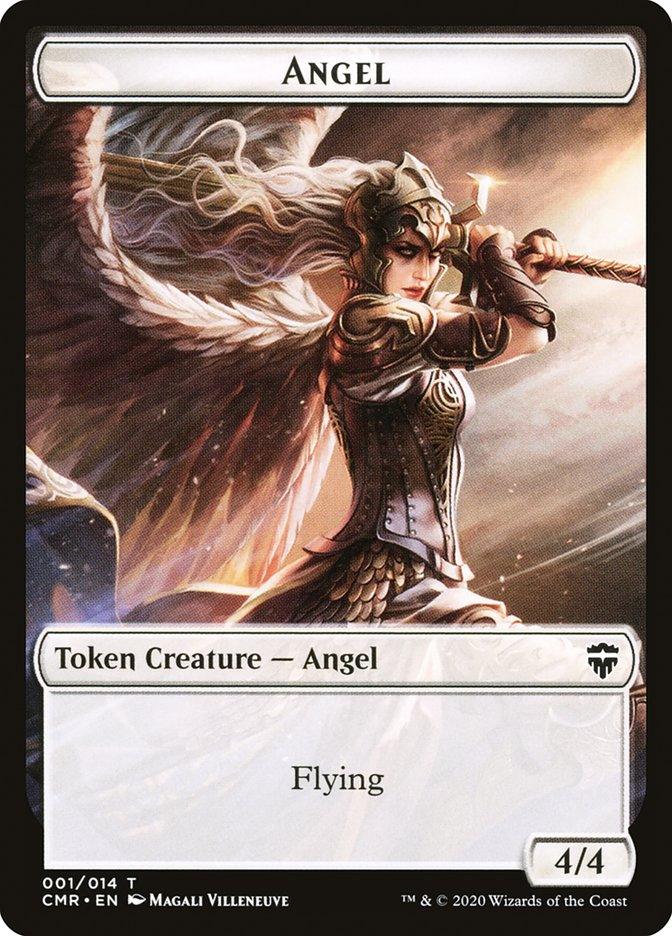 Angel // Salamander Warrior Double-Sided Token [Commander Legends Tokens] - Trinity Hobby