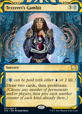 Tezzeret's Gambit (Foil Etched) [Strixhaven: School of Mages Mystical Archive] - Trinity Hobby