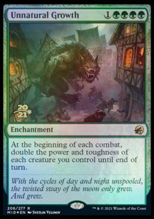 Unnatural Growth [Innistrad: Midnight Hunt Prerelease Promos] - Trinity Hobby