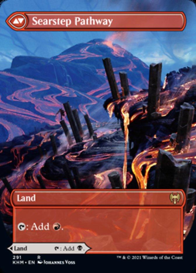 Blightstep Pathway // Searstep Pathway (Borderless Alternate Art) [Kaldheim] - Trinity Hobby