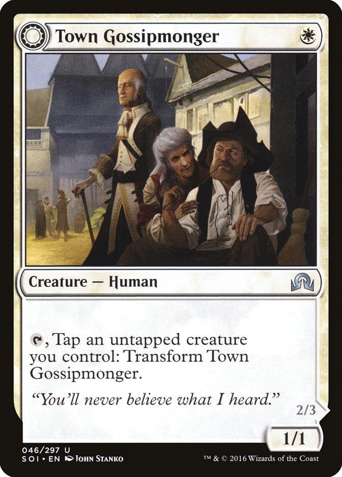 Town Gossipmonger // Incited Rabble [Shadows over Innistrad] - Trinity Hobby