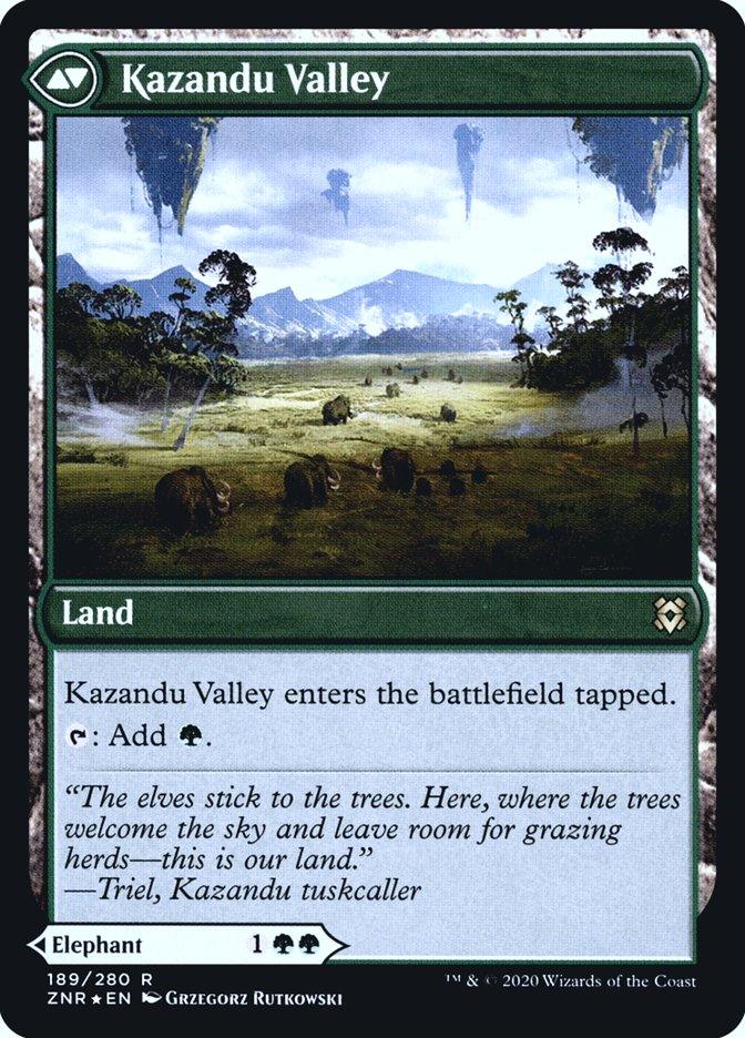 Kazandu Mammoth // Kazandu Valley [Zendikar Rising Prerelease Promos] - Trinity Hobby