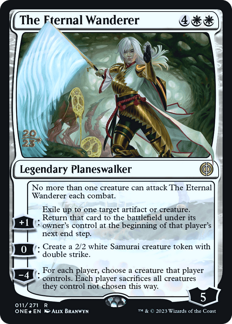 The Eternal Wanderer [Phyrexia: All Will Be One Prerelease Promos] - Trinity Hobby
