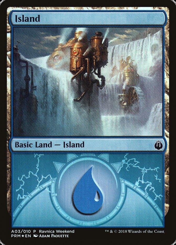 Island (A03) [Ravnica Allegiance Ravnica Weekend] - Trinity Hobby