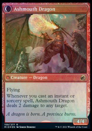 Smoldering Egg // Ashmouth Dragon [Innistrad: Midnight Hunt Prerelease Promos] - Trinity Hobby