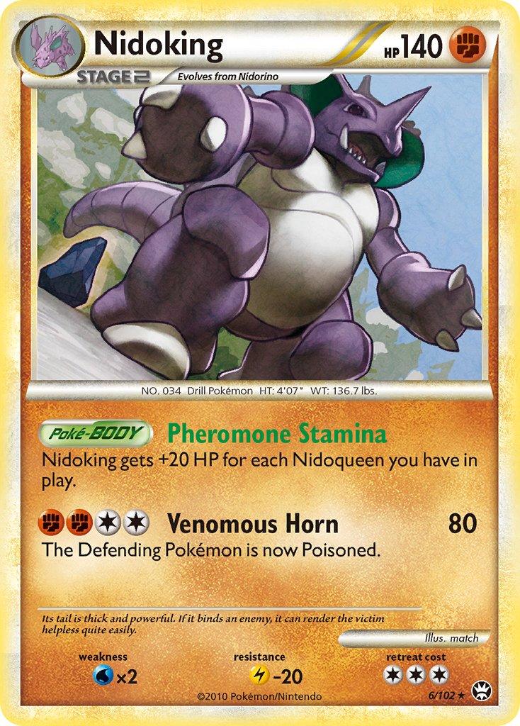 Nidoking (6/102) (Cracked Ice Holo) (Theme Deck Exclusive) [HeartGold & SoulSilver: Triumphant] - Trinity Hobby