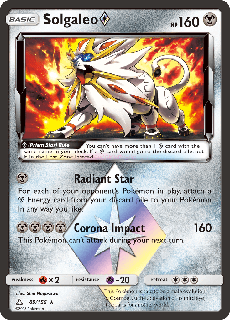 Solgaleo (89/156) (Prism Star) [Sun & Moon: Ultra Prism] - Trinity Hobby