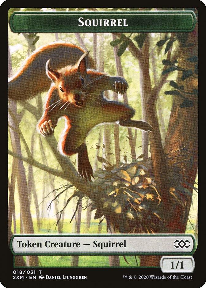Soldier // Squirrel Double-Sided Token [Double Masters Tokens] - Trinity Hobby
