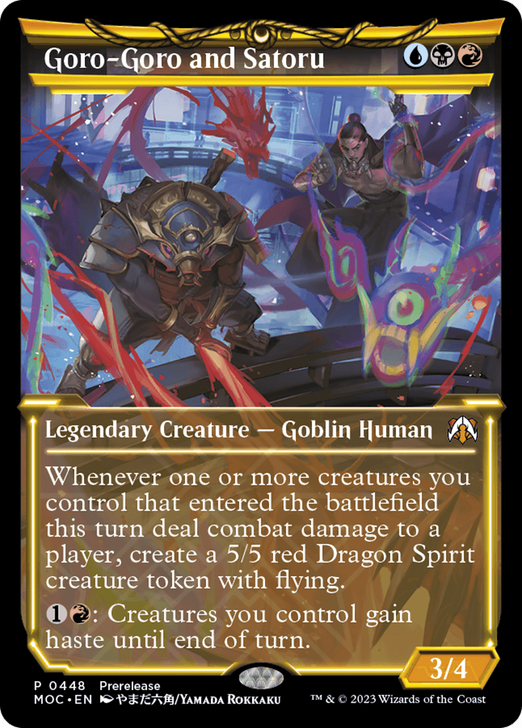 Goro-Goro and Satoru (Showcase Planar Booster Fun) [March of the Machine Commander Prerelease Promos] - Trinity Hobby
