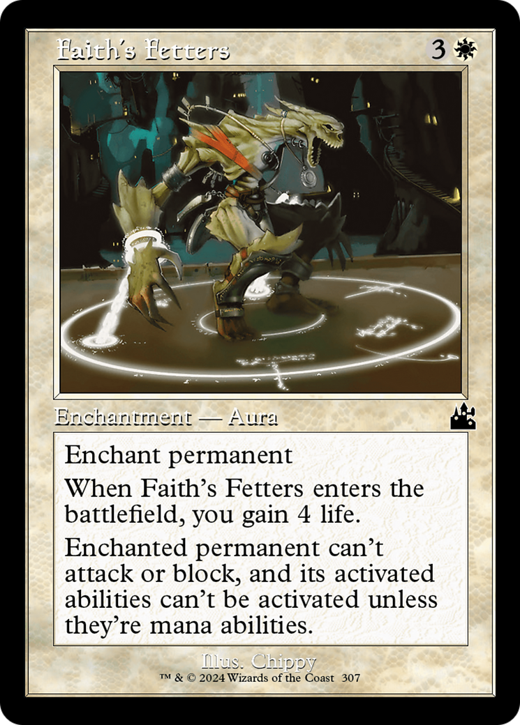 Faith's Fetters (Retro Frame) [Ravnica Remastered] - Trinity Hobby