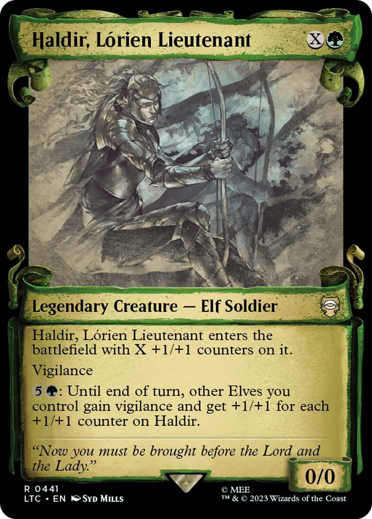 Haldir, Lorien Lieutenant [The Lord of the Rings: Tales of Middle-Earth Commander Showcase Scrolls] - Trinity Hobby