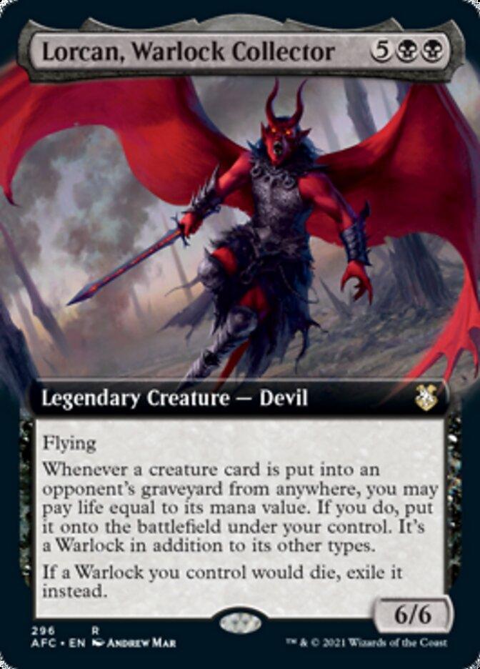 Lorcan, Warlock Collector (Extended Art) [Dungeons & Dragons: Adventures in the Forgotten Realms Commander] - Trinity Hobby