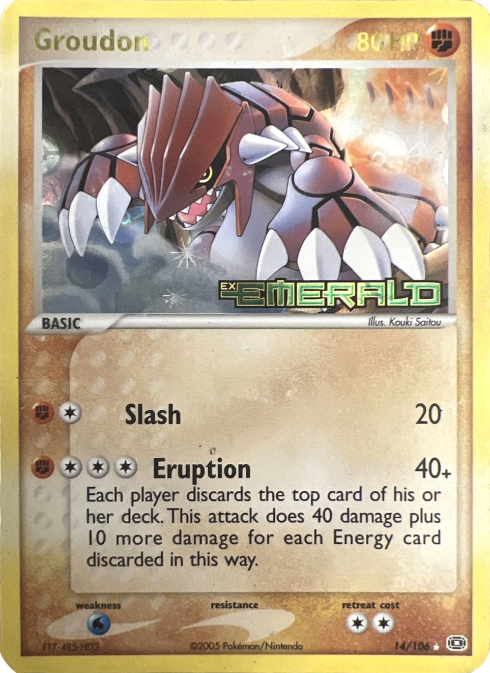 Groudon (14/106) (Stamped) [EX: Emerald] - Trinity Hobby