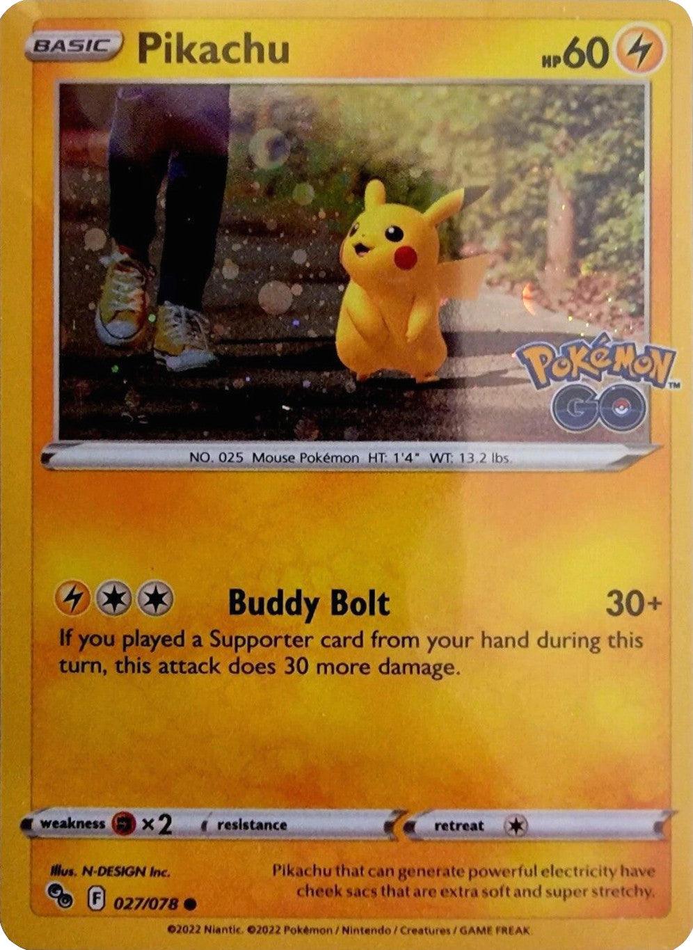 Pikachu (027/078) (Cosmos Holo) [Pokémon GO] - Trinity Hobby