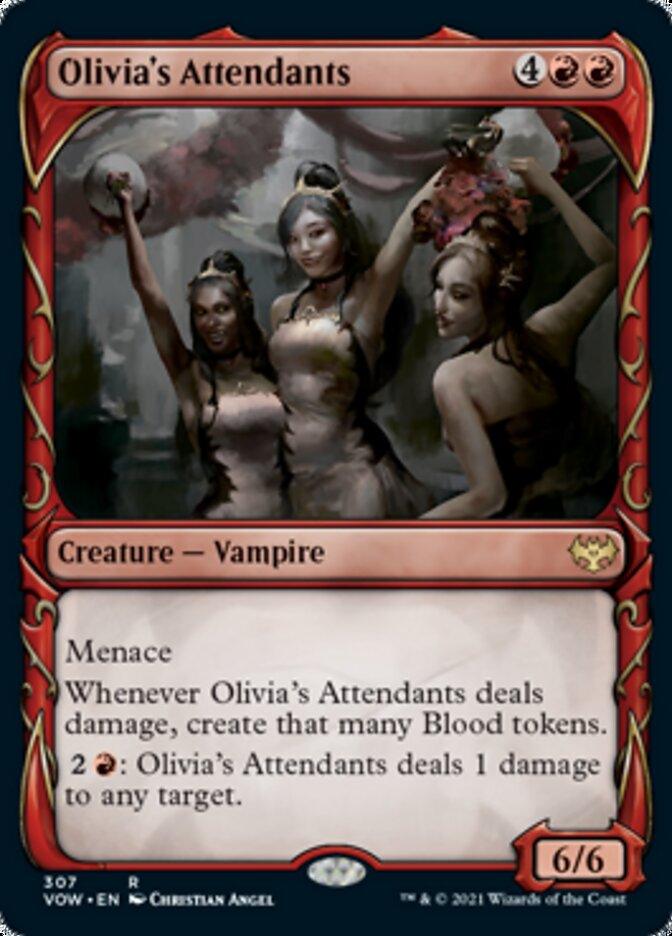 Olivia's Attendants (Showcase Fang Frame) [Innistrad: Crimson Vow] - Trinity Hobby