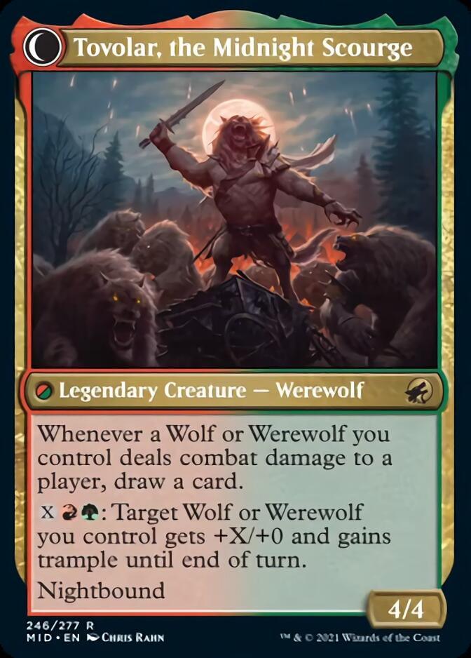 Tovolar, Dire Overlord // Tovolar, the Midnight Scourge [Innistrad: Midnight Hunt] - Trinity Hobby