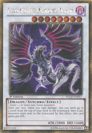 Blackfeather Darkrage Dragon [PGLD-EN017] Gold Secret Rare - Trinity Hobby