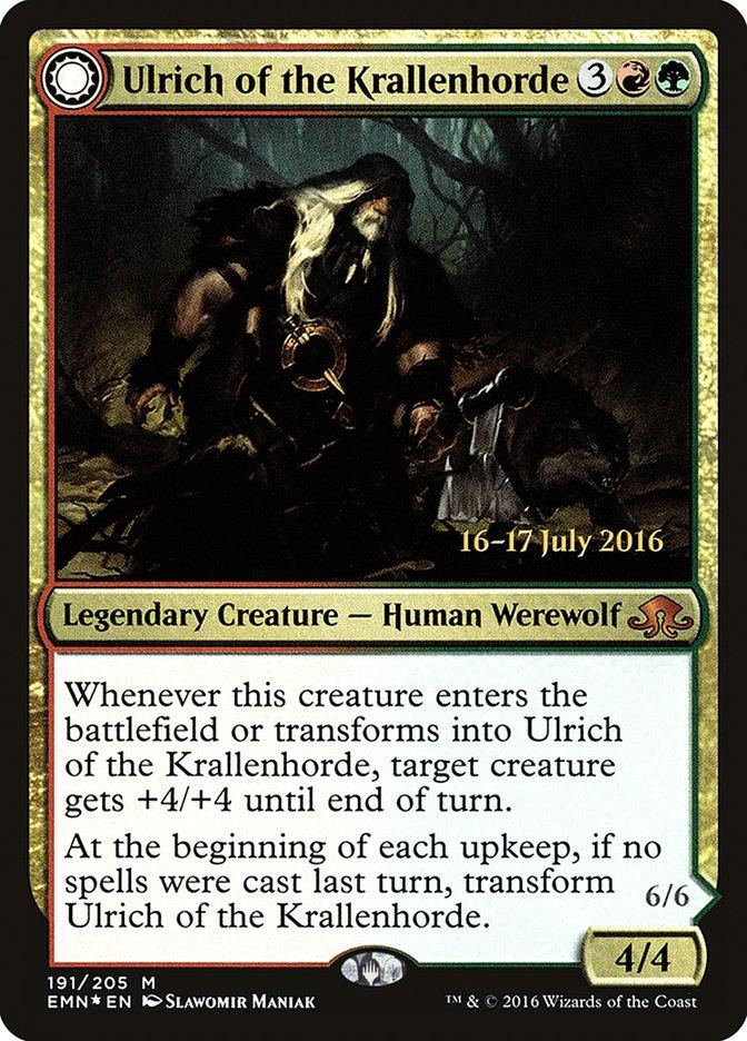 Ulrich of the Krallenhorde // Ulrich, Uncontested Alpha [Eldritch Moon Prerelease Promos] - Trinity Hobby
