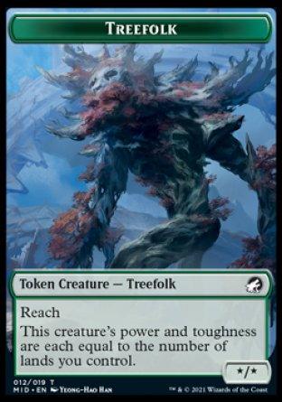Zombie (005) // Treefolk Double-Sided Token [Innistrad: Midnight Hunt Tokens] - Trinity Hobby