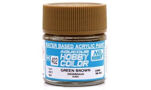 AQUEOUS HOBBY COLOR - H402 GREEN BROWN [GERMAN TANK] - Trinity Hobby