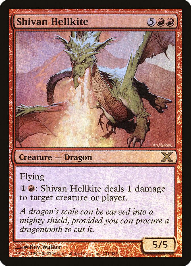 Shivan Hellkite (Premium Foil) [Tenth Edition] - Trinity Hobby