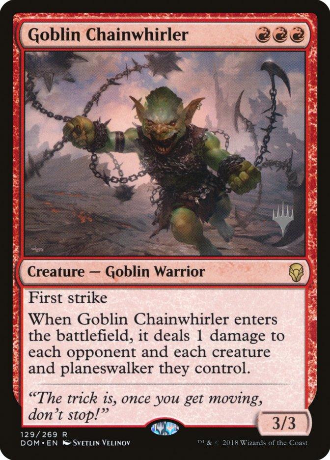Goblin Chainwhirler (Promo Pack) [Dominaria Promos] - Trinity Hobby