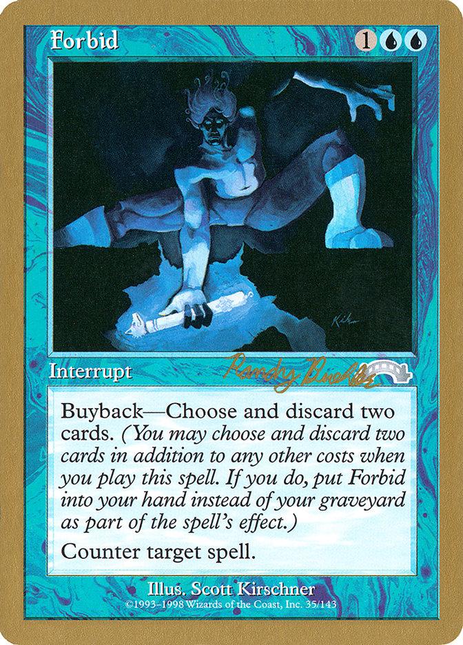 Forbid (Randy Buehler) [World Championship Decks 1998] - Trinity Hobby