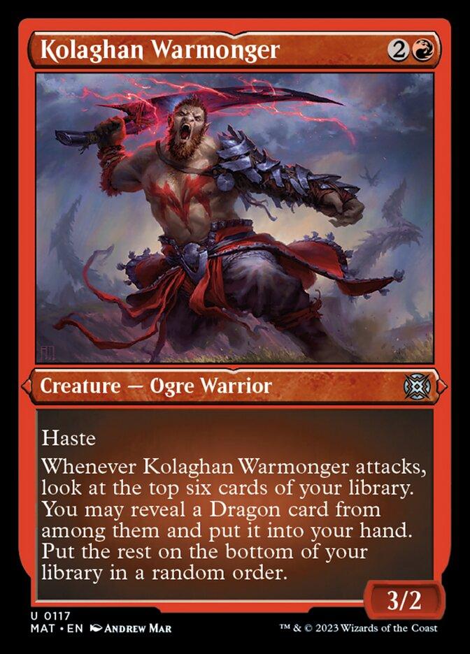 Kolaghan Warmonger (Foil Etched) [March of the Machine: The Aftermath] - Trinity Hobby