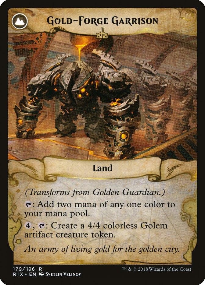 Golden Guardian // Gold-Forge Garrison [Rivals of Ixalan] - Trinity Hobby
