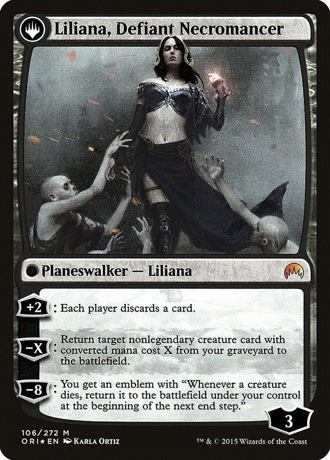 Liliana, Heretical Healer // Liliana, Defiant Necromancer [Magic Origins Prerelease Promos] - Trinity Hobby
