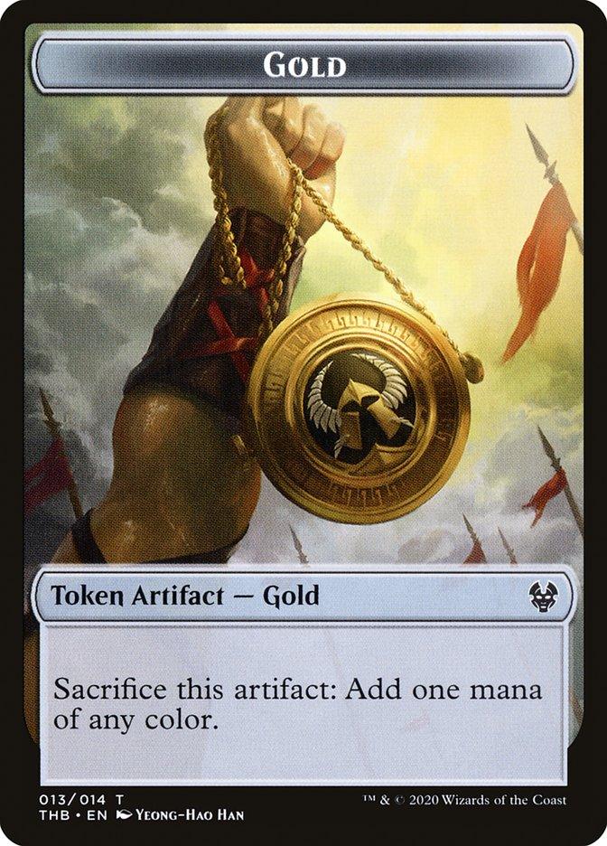 Satyr // Gold Double-Sided Token [Theros Beyond Death Tokens] - Trinity Hobby