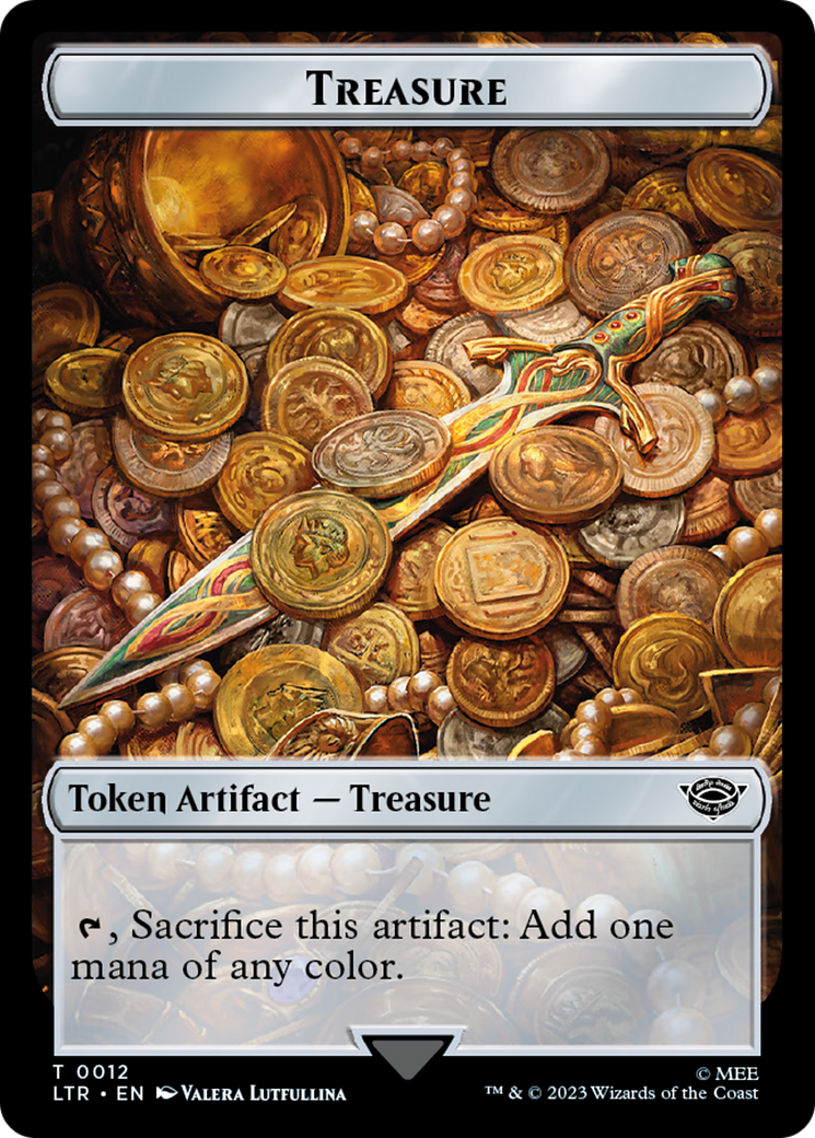 Halfling // Treasure Token [The Lord of the Rings: Tales of Middle-Earth Commander Tokens] - Trinity Hobby
