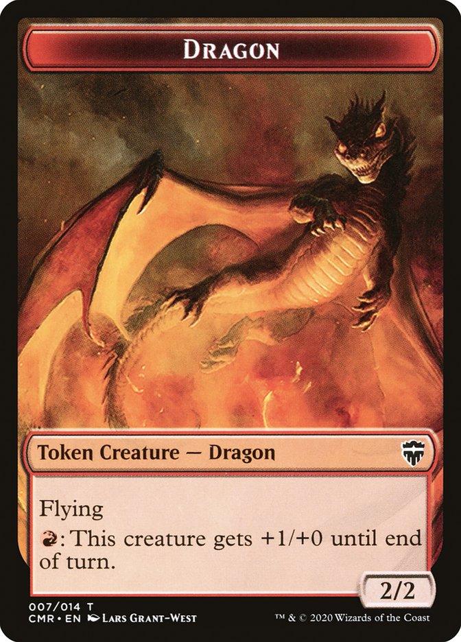 Dragon // Golem Double-Sided Token [Commander Legends Tokens] - Trinity Hobby