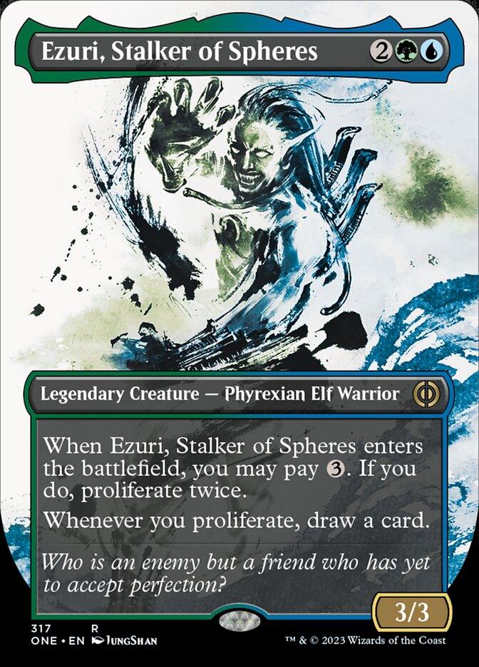 Ezuri, Stalker of Spheres (Borderless Ichor) [Phyrexia: All Will Be One] - Trinity Hobby