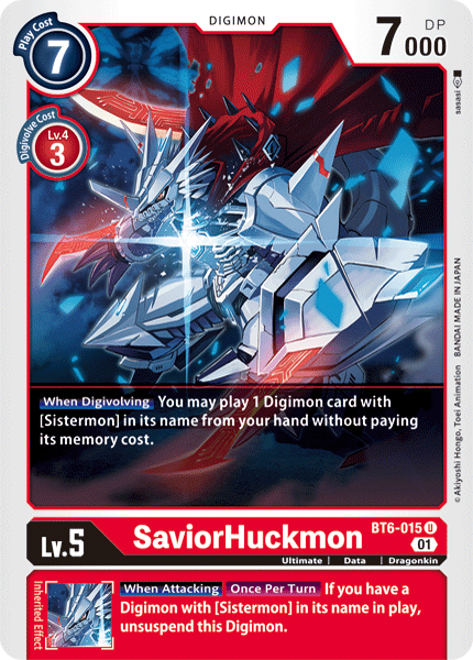 SaviorHuckmon [BT6-015] [Double Diamond]Digimon Trading Card Game