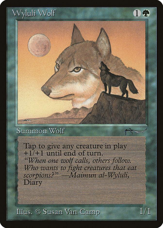 Wyluli Wolf (Light Mana Cost) [Arabian Nights] - Trinity Hobby
