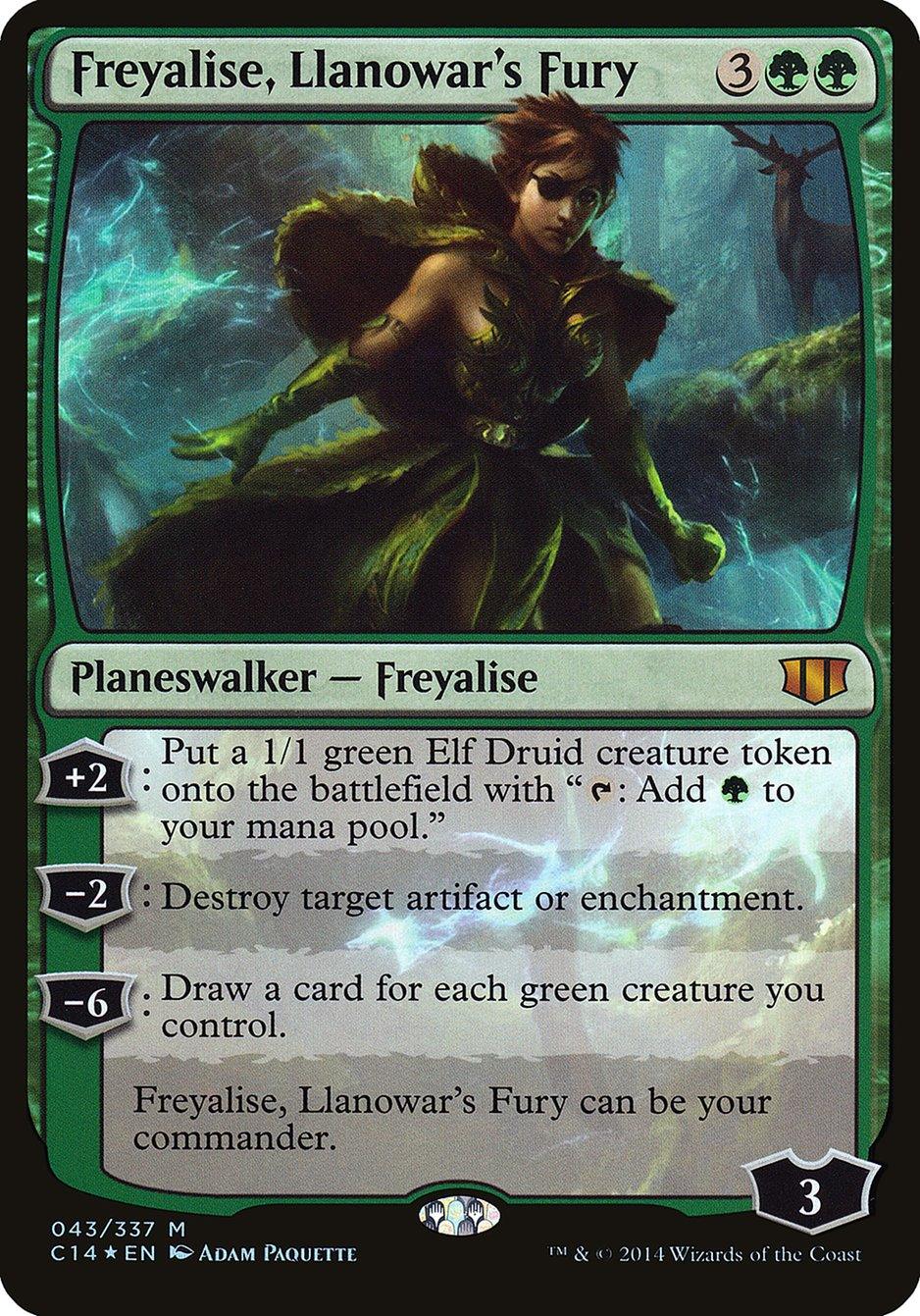 Freyalise, Llanowar's Fury (Oversized) [Commander 2014 Oversized] - Trinity Hobby