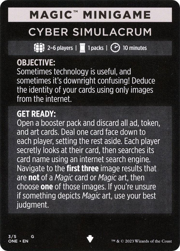 Cyber Simulacrum (Magic Minigame) [Phyrexia: All Will Be One Minigame] - Trinity Hobby