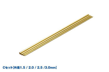 Wave: Wave NEW C PIPE C SET (1.5 / 2.0 / 2.5 / 3.0mm) - Fine to Thick Brass Pipes, Connectable Telescopic Set - Trinity Hobby