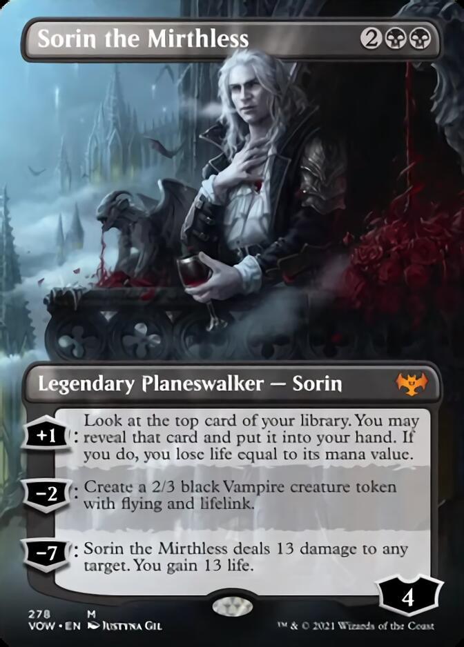 Sorin the Mirthless (Borderless) [Innistrad: Crimson Vow] - Trinity Hobby