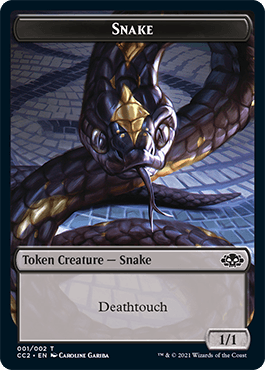 Snake // Zombie Double-Sided Token [Commander Collection: Black Tokens] - Trinity Hobby