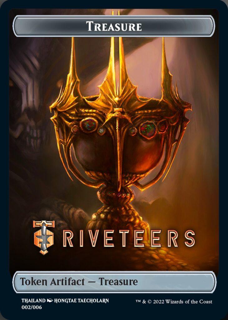 Treasure Token (Riveteers) (Southeast Asia Artists) [Streets of New Capenna Tokens] - Trinity Hobby