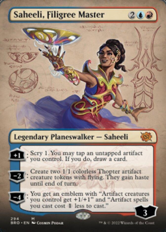 Saheeli, Filigree Master (Borderless Alternate Art) [The Brothers' War] - Trinity Hobby