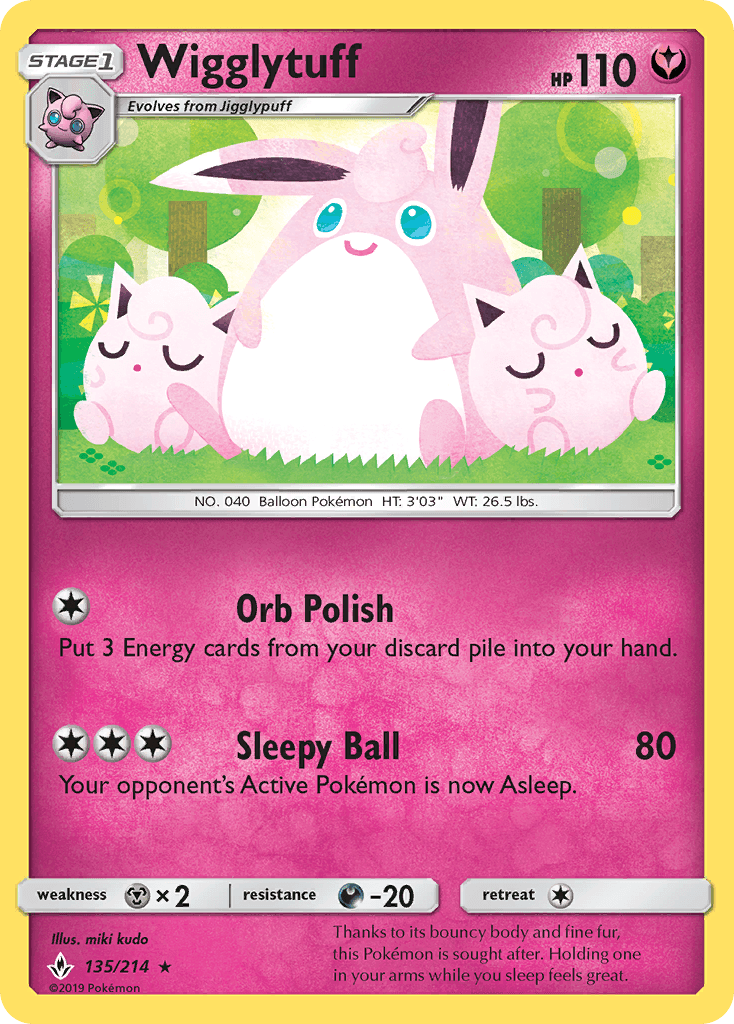 Wigglytuff (135/214) [Sun & Moon: Unbroken Bonds] - Trinity Hobby