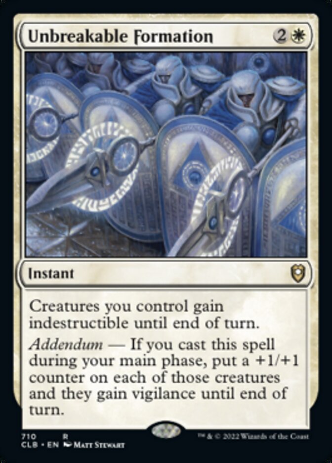Unbreakable Formation [Commander Legends: Battle for Baldur's Gate] - Trinity Hobby