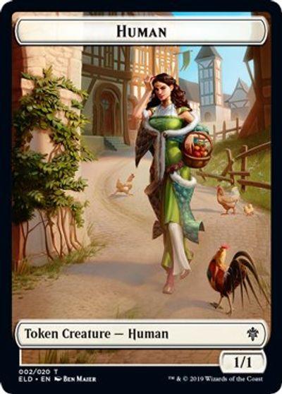 Human // Beast Double-Sided Token [Challenger Decks 2021 Tokens] - Trinity Hobby
